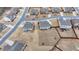 Aerial view of the house showing the backyard and neighborhood at 5525 Nesmith Ct, Cumming, GA 30040