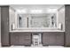 Bathroom with double vanity, granite countertops, and ample storage at 3318 Monceau Way, Roswell, GA 30075
