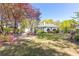 Large grassy backyard with a patio, manicured lawn, and mature trees provides a perfect space for outdoor activities at 4579 Blakedale Ne Cir, Roswell, GA 30075