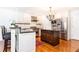 Bright kitchen with stainless appliances, white cabinets, and a wood center island at 4579 Blakedale Ne Cir, Roswell, GA 30075