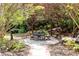 Backyard patio featuring outdoor seating area and lush landscaping, creating a private and tranquil outdoor space at 4579 Blakedale Ne Cir, Roswell, GA 30075