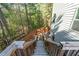 Backyard view from deck showcasing the wooded backyard at 6424 Barker Station Walk, Sugar Hill, GA 30518