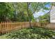 Beautifully maintained backyard featuring green space and a wooden fence for privacy at 1605 Gilstrap Nw Ln, Atlanta, GA 30318