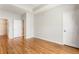 Bright bedroom features hardwood floors, walk-in closet and ensuite bathroom access at 375 Highland Ne Ave # 1011, Atlanta, GA 30312