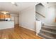 Comfortable living room with hardwood floors and staircase access to other floors at 375 Highland Ne Ave # 1011, Atlanta, GA 30312
