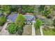 Aerial view of a home showing mature trees, landscaping, and generous lot size in a quiet setting at 1282 Fairhill Ne Ln, Atlanta, GA 30319