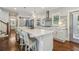 Bright kitchen features a large island with seating and modern stainless steel appliances at 1282 Fairhill Ne Ln, Atlanta, GA 30319