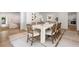 Elegant dining room with wooden chairs and an ornate chandelier at 1305 Old Woodbine Rd, Atlanta, GA 30319