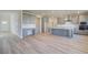 Spacious kitchen with modern grey cabinets, white countertops, and stainless steel appliances at 2366 Cadenza Cir, Dacula, GA 30019