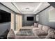 Bonus room with projector and grey walls at 4435 Bellwood Cir, Atlanta, GA 30349