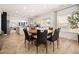 Bright dining room area featuring modern lighting and hardwood flooring at 4435 Bellwood Cir, Atlanta, GA 30349