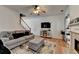 Inviting living room with open-concept design and hardwood floors at 2477 Lakebrooke Dr, Marietta, GA 30066