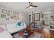 Spacious living room featuring hardwood floors, plush seating, and stylish décor at 542 Goldsboro Ne Rd # C, Atlanta, GA 30307