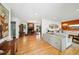 Open-concept living room features hardwood floors, stylish decor, and a dining area at 2324 Bry Mar Ne Dr, Atlanta, GA 30345