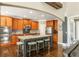 Gourmet kitchen with granite countertops, stainless appliances, and a large island at 107 Estates At The Lake Dr, Canton, GA 30114