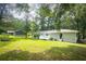 Expansive green lawn and backyard with a deck on a well-maintained home at 879 Rock Oak Ln, Lawrenceville, GA 30046