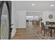 Inviting entryway opens to a combined living and dining area with stylish modern finishes at 144 Cathy Ln, Hiram, GA 30141