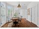 Bright breakfast area featuring shuttered windows and a modern pendant light fixture at 300 Brayward Chase, Roswell, GA 30076