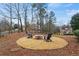 Inviting backyard fire pit area with comfortable seating, ideal for outdoor gatherings and enjoying cozy evenings at 300 Brayward Chase, Roswell, GA 30076