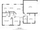 A floor plan showing the layout of the kitchen, living room, bedroom, and garage with dimensions at 1228 W Oaks Way, Woodstock, GA 30188
