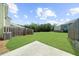Large backyard with expansive green space and privacy fence at 1439 Brookmere Way, Cumming, GA 30040
