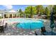 Beautiful community pool with ample seating and lounge chairs available for residents' relaxation at 1439 Brookmere Way, Cumming, GA 30040