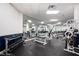 Well-equipped fitness center with various machines and free weights for residents' health and wellness at 1501 Clairmont Rd # 1818, Decatur, GA 30033