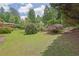 Expansive backyard featuring mature trees, lush landscaping, and ample space for outdoor activities at 1760 Commonwealth Trl, Cumming, GA 30041