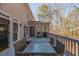Outdoor deck with dining table and lots of chairs at 1250 Northcliff Trce, Roswell, GA 30076