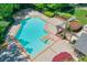 Aerial view of the spacious community pool with plenty of room for residents and guests to enjoy at 2120 River Heights Se Walk, Marietta, GA 30067