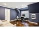 Private home office with hardwood floors and built-in desk at 105 Kingston Mnr, Atlanta, GA 30342