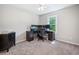 Cozy bedroom features neutral paint, plush carpet, ceiling fan and natural light from the window at 7060 Steel Wood Nw Dr, Kennesaw, GA 30152