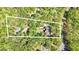 Aerial boundary showcasing 2.7 acres of a wooded property at 175 Flat Creek Ct, Fayetteville, GA 30214