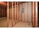 Unfinished basement with wood studs and exposed ductwork, ready to be customized at 2261 Byron Sw Ct, Marietta, GA 30064