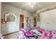Charming bedroom with a view into the bathroom and fun decor at 2270 Abbey Cove Ct, Marietta, GA 30062
