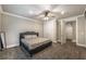 Comfortable bedroom with ceiling fan, closet and door to the backyard. Bathed in natural light at 2270 Abbey Cove Ct, Marietta, GA 30062