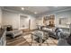 Comfortable living room with modern decor, an open layout, and wood-look flooring at 2270 Abbey Cove Ct, Marietta, GA 30062
