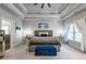 Spacious main bedroom offers neutral colors and a view to the bathroom at 2270 Abbey Cove Ct, Marietta, GA 30062