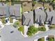 An aerial perspective displays a home's roof and the layout of the surrounding neighborhood at 2641 Se Parks Edge Se Dr, Smyrna, GA 30080