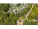 Overhead shot of a residential area with green spaces and tree coverage at 2106 Berryhill Se Cir, Smyrna, GA 30082
