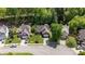 Aerial shot of the neighborhood showcasing well-kept homes and green spaces at 2106 Berryhill Se Cir, Smyrna, GA 30082