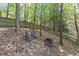 Cozy backyard sitting area with two chairs and a fire pit, great for relaxing evenings at 2106 Berryhill Se Cir, Smyrna, GA 30082