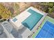 Aerial view of community pool and surrounding tennis courts at 350 Somerset Se Ln, Marietta, GA 30067