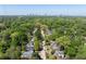A high angle view over a tree-lined neighborhood with a sprawling city skyline in the distance at 2029 Tuxedo Ne Ave, Atlanta, GA 30307