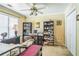 This bedroom features a ceiling fan, closet, and neutral colors, making it a serene retreat at 2602 White Aster Ln, Dacula, GA 30019
