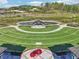 Aerial view of a scenic amphitheater set in a lush, green environment at 1095 Lanier Pl, Cumming, GA 30041