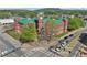 Aerial view of Cumming City Hall featuring its distinctive architecture and well-maintained surroundings at 1095 Lanier Pl, Cumming, GA 30041
