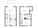 Two floor plans showing first and second floor layouts of the residence with key features at 5672 Kingsport Dr # 4, Atlanta, GA 30342