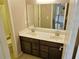 Bathroom with double sink vanity and shower, ideal for a busy household at 3687 Thackary Dr, Powder Springs, GA 30127
