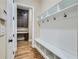 Organized mudroom with built-in storage and seating, conveniently located near a desk area, for added functionality at 631 Mabry Rd, Sandy Springs, GA 30328